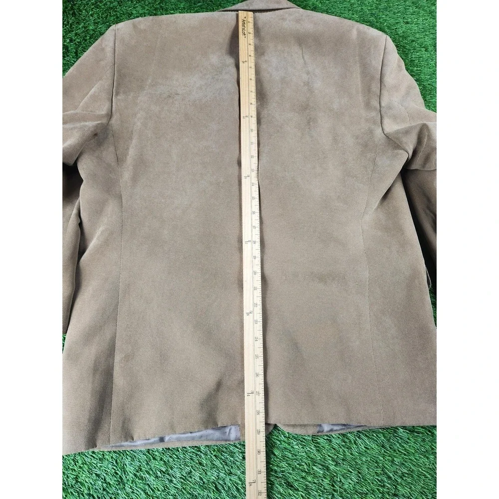 Calvin Klein Sport Coat Mens 42S Beige Corduroy Three Button Blazer Jacket Lined